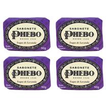 Kit 4 Sabonetes em Barra Toque de Lavanda Glicerina Vegetal Vegano Phebo 90g Kit 4 Sabonetes em Barra Toque de Lavanda Glicerina Vegetal Vegano Phebo 90g