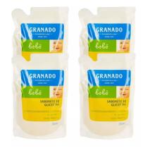 Kit 4 Sabonetes Infantil Líquido Granado Bebê - Tradicional Refil 250ml