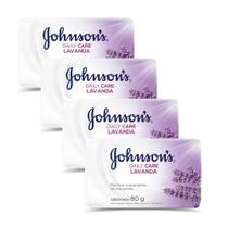 Kit 4 Sabonetes Johnson's Barra Lavanda 80g Kit 4 Sabonetes Johnson's Barra Lavanda 80g