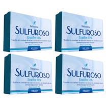 Kit 4 Sabonetes Sulfuroso, Enxofre 10%, Antiacne, Cravos e Espinha, em Barra Arte Nativa - 90g cada