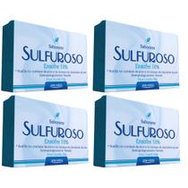 Kit 4 Sabonetes Sulfuroso, Enxofre 10%, Antiacne, Cravos e Espinha, em Barra Arte Nativa - 90g cada