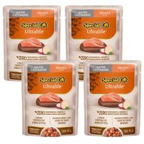 Kit 4 Sachê Special Cat Ultralife Castrados Sabor Salmão - 85g Kit 4 Sachê Special Cat Ultralife Castrados Sabor Salmão - 85g