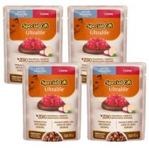 Kit 4 Sachê Special Cat Ultralife Filhotes Sabor Carne - 85G Kit 4 Sachê Special Cat Ultralife Filhotes Sabor Carne - 85G