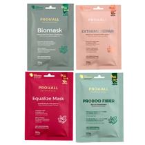 Kit 4 Sachês 50g Equalize, Extreme, Biomask, Proboo ProHall Kit 4 Sachês 50g Equalize, Extreme, Biomask, Proboo ProHall