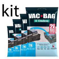Kit 4 Saco a Vácuo Trip Bag Organizador Mala de Viagem 60x40 Ordene