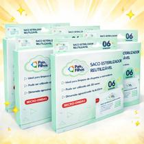 Kit 4 Saco Esterilizador Micro-ondas 24un Reutilizavel Bebe Kit 4 Saco Esterilizador Micro-ondas 24un Reutilizavel Bebe