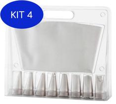 Kit 4 Saco Para Confeitar Em Silicone + Bico De Confeitar