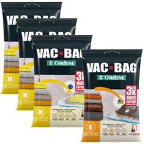 Kit 4 Saco Vacuo VacBag Guardar Roupa Embalagem Média Grande - Ordene