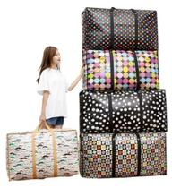 Kit 4 Sacola Sacolão Ziper Mudança Bolsa Viagem Gg 80cm