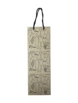 Kit 4 Sacolas de Vinho Estampado Embalagem Garrafa Bebidas Kit 4 Sacolas de Vinho Estampado Embalagem Garrafa Bebidas