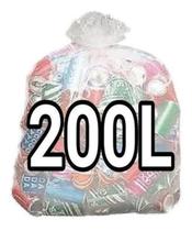 Kit 4 Sacos Lixo Transparente 200L Reforçado 400 Unidades Kit 4 Sacos Lixo Transparente 200L Reforçado 400 Unidades