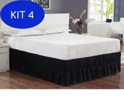 Kit 4 Saia Para Cama Box Casal King Perolla