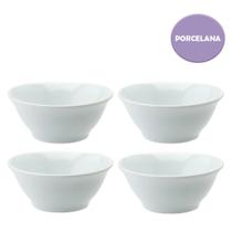 Kit 4 Saladeiras Brancas 13cm 300ml Porcelana Schmidt