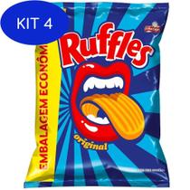 Kit 4 Salgadinhos Mini Ruffles 17G 30Un Elma Chips Biscoito