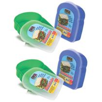 Kit 4 Sanduicheiras Organizadora Para Lanche Porta Sanduíche