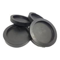 Kit 4 Sapatas Borracha Redonda Para Elevador Com Encaixe (Diametro Externo 120Mm)