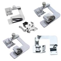 Kit 4 Sapatas Calcador de Bainha Barra 25, 19, 10 e 4,5mm + Haste de Engate Largo para Maquina Domestica - 6290-8 ,6 ,4 Kit 4 Sapatas Calcador de Bainha Barra 25, 19, 10 e 4,5mm + Haste de Engate Largo para Maquina Domestica - 6290-8 ,6 ,4