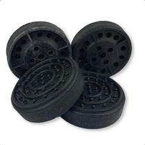 Kit 4 Sapatas de Borracha para Elevador Automotivo Autobox 115mm Maciça Apoio Braço Elevador 2500kg Oficina Mecânica