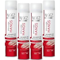 Kit 4 Secante De Esmalte Profissional Instantâneo Proteção Ativador Brilho Unhas Spray Neez 400ml
