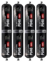Kit 4 Selante Sache PU 40 Selante de Poliuretano Cola Adesivo Vedante 800g Cinza Cibra Flex