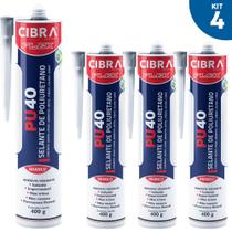 Kit 4 Selantes PU 40 Selante de Poliuretano Adesivo Vedante Cibra Flex