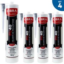 Kit 4 Selantes PU 40 Selante de Poliuretano Adesivo Vedante Cibra Flex