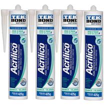 Kit 4 Selatrinca Adesivo Acrilico Tekbond 425g/280ml Branco