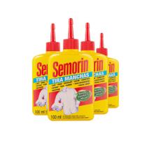 Kit 4 Semorin Detergente Pré-Lavagem Tira Manchas 100ml Cada