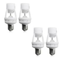 Kit 4 Sensor De Movimento Infravermelho Dia e Noite Para Lâmpada Soquete E27 Fotocélula