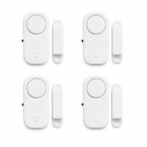 Kit 4 Sensor Magnético Sem Fio com Alarme para Abertura de Porta e Janela Kit 4 Sensor Magnético Sem Fio com Alarme para Abertura de Porta e Janela