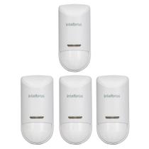 Kit 4 Sensores Alarme Infra Pet 15 Kg Com Fio Interno IVP 5000 LD Intelbras