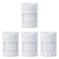 Kit 4 Sensores Infra Com Fio Pet Immunity 20 Kg IVP 1000 PET Intelbras