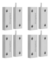 Kit 4 Sensores Magnéticos XAS Porta de Aço Mini C/ Fio 40mm GAP Uso Externo Kit 4 Sensores Magnéticos XAS Porta de Aço Mini C/ Fio 40mm GAP Uso Externo