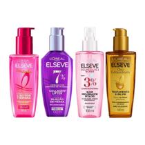 Kit 4 Sérum Elseve Liso dos Sonhos + Collagen Lifter + Glycolic + Óleo Extraordinário