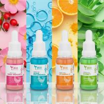 Kit 4 Sérum Rosa Mosqueta + Ácido Hialurônico + Vitamina C + 3 em 1 - Bello Charme Kit 4 Sérum Rosa Mosqueta + Ácido Hialurônico + Vitamina C + 3 em 1 - Bello Charme