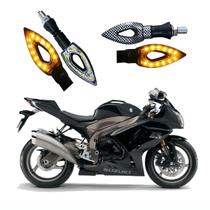 Kit 4 Seta Esportiva Led P01C Carbono Modelo Flecha vazado Suzuki GSX R 1000 Ano 2004 2005 2006 2007 2008 2009 Kit 4 Seta Esportiva Led P01C Carbono Modelo Flecha vazado Suzuki GSX R 1000 Ano 2004 2005 2006 2007 2008 2009
