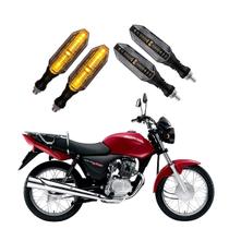 KIT 4 Seta Esportiva Pisca de Led Modelo P26 Para Moto CG 150 TITAN KS 2004 2005 2006 2007 2008 2009