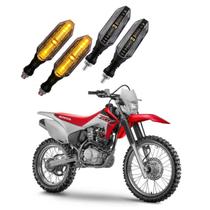 KIT 4 Seta Esportiva Pisca de Led Modelo P26 Para Moto Honda CRF 230F Ano 2010 2011 2012 2013 2014 2015