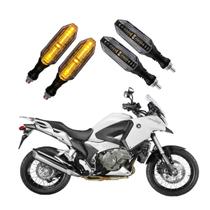 KIT 4 Seta Esportiva Pisca de Led Modelo P26 Para Moto Honda VFR 1200X CROSS Ano 2004 2005 2006 2007 2008 2009