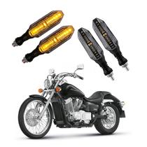 KIT 4 Seta Esportiva Pisca de Led Modelo P26 Para Moto SHADOW AM750 Ano 2010 2011 2012 2013 2014 2015