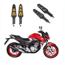 KIT 4 Seta Sequencial Pisca de Led Estrela Modelo P09S Moto CB 250 TWISTER Ano 2004 2005 2006200720082009