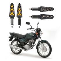 KIT 4 Seta Sequencial Pisca de Led Universal Estrela Modelo P09S Moto CG 125 TITAN ES 2004 2005 2006200720082009