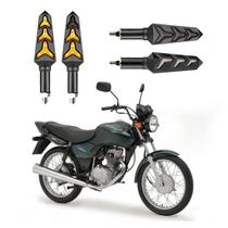 KIT 4 Seta Sequencial Pisca de Led Universal Estrela Modelo P09S Moto CG 125 TITAN ES 2016 2017 2018201920202021