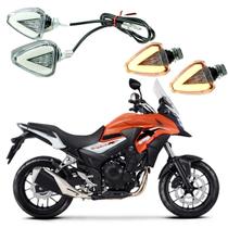 KIT 4 Setas Esportiva Pisca de Led Modelo P07 para Moto Honda CB 500X 2004 2005 2006 2007 2008 2009 KIT 4 Setas Esportiva Pisca de Led Modelo P07 para Moto Honda CB 500X 2004 2005 2006 2007 2008 2009