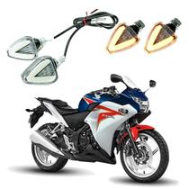 KIT 4 Setas Esportiva Pisca de Led Modelo P07 para Moto Honda CBR 250R 2016 2017 2018201920202021