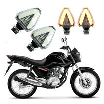 KIT 4 Setas Esportiva Pisca de Led Modelo P07 para Moto Honda CG 150 START 2016 2017 2018201920202021