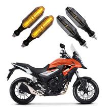 KIT 4 Setas Esportiva Pisca de Led Modelo P26 para Moto Honda CB 500X 2004 2005 2006 2007 2008 2009
