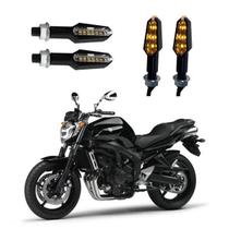 KIT 4 Setas Esportiva Pisca de Led Modelo P29 Para Moto FZ6 N 2004 2005 2006 2007 2008 2009 KIT 4 Setas Esportiva Pisca de Led Modelo P29 Para Moto FZ6 N 2004 2005 2006 2007 2008 2009