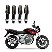 KIT 4 Setas Esportiva Pisca de Led Modelo P29 Para Moto Honda CBX 250 TWISTER 2010 2011 2012 2013 2014 2015