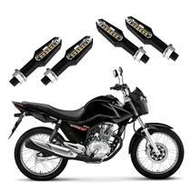 KIT 4 Setas Esportiva Pisca de Led Modelo P29 Para Moto Honda CG 150 START 2010 2011 2012 2013 2014 2015